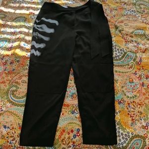 Karen Millen Crop Black Pant w/ Quilted Knee, 8